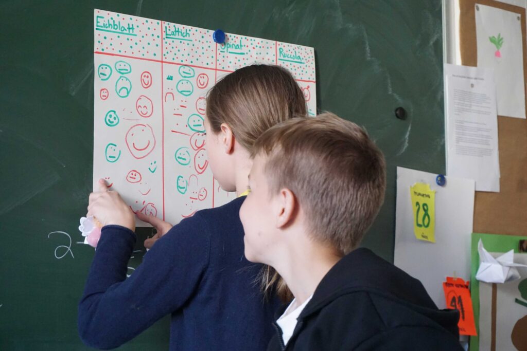 Zwei Kinder schreiben an die Tafel | Pädagogischer Ansatz | 3. Zyklus - ehemalige Sekundarschule | Lipschule Privatschule Zürich